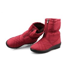 Wanita Yang Berkualitas Tinggi Sepatu Bot Salju Musim Dingin Hangat Mewah Tahan Air Sepatu Wanita Ukuran Besar (merah) -Internasional
