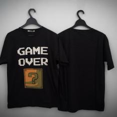 HIGH5 Fashion Pria Kaos Lengan Pendek GAME OVER hitam