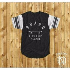 HIGH5 Fashion Pria Kaos Lengan Pendek Skaters tshirt Hitam