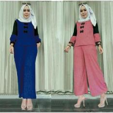 Hijab 2In1 Sandrin 2Warna Pink Dan Navy BAJU MURAH KONVEKSI TANAH ABANG