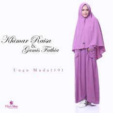 Hijab Alsa Gamis Syari Fathia Akhwat Perempuan Wanita Warna Ungu Muda