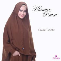 Hijab Alsa Raisa Jilbab Syari Instan Langsung Pakai Warna Cokelat Tua