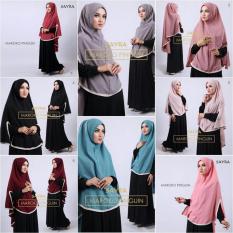 Hijab Cantik / Jilbab Khimar Maroko Pinguin Grosir Seri 3 Buah - Multicolor