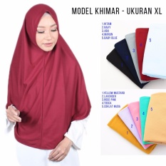 Hijab Instan Najwa Polos XL - Jilbab Instan Kerudung Instan XL