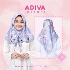 HIJAB INSTANT RIBBON INSTAN SEGIEMPAT INSTAN MAXMARA MOTIF BUNGA VANILLA HIJAB HEAVEN LIGHT
