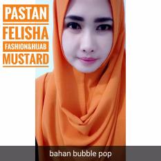 Hijab Jilbab kerudung pashmina instant pastan Felisha Mustard polos