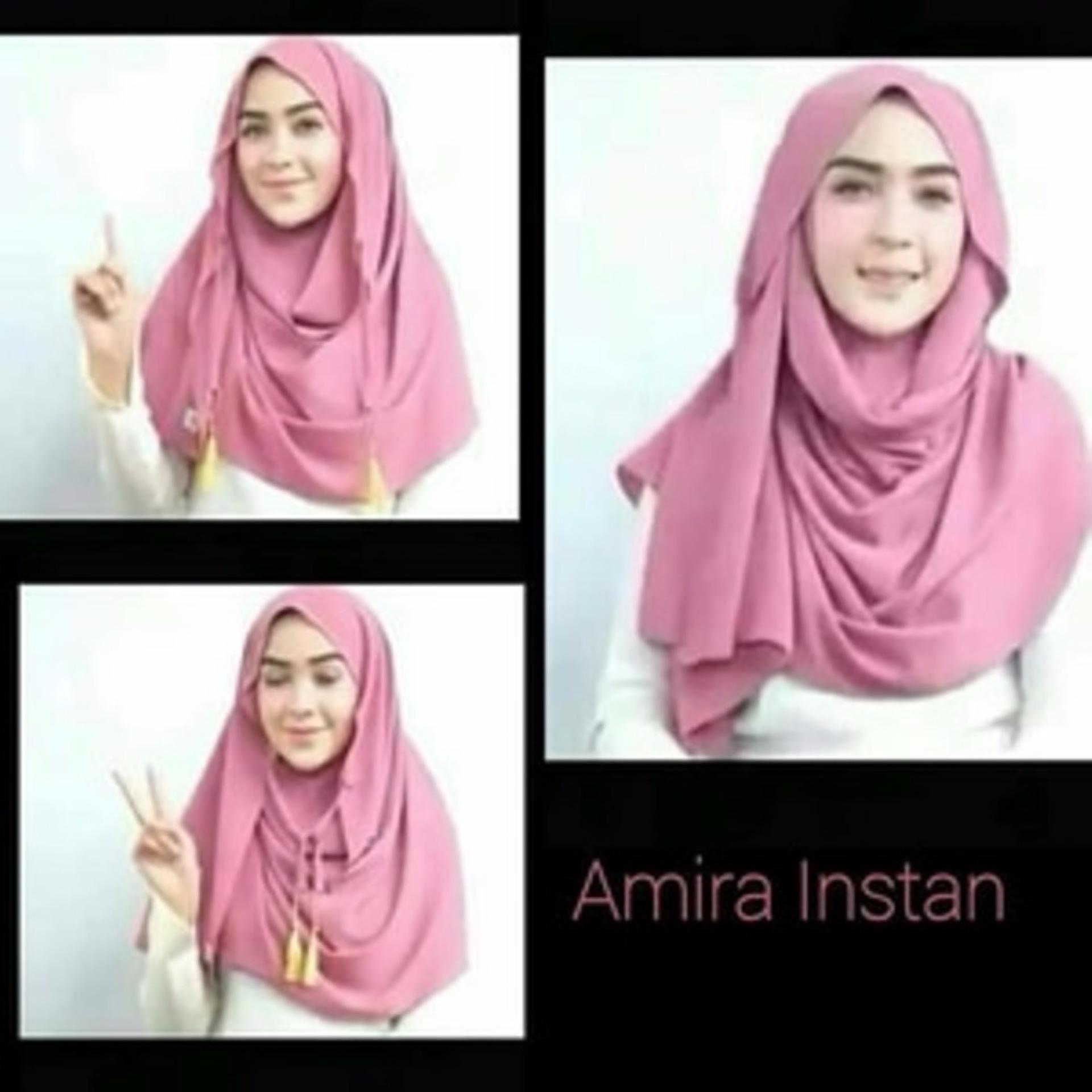 HIJAB KERUDUNG JILBAB PASTAN PASMINA PASHMINA INSTAN AMIRA TALI TASSEL