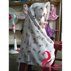 Hijab Kerudung Segi Empat 110 x 110cm Wolfis motif bunga