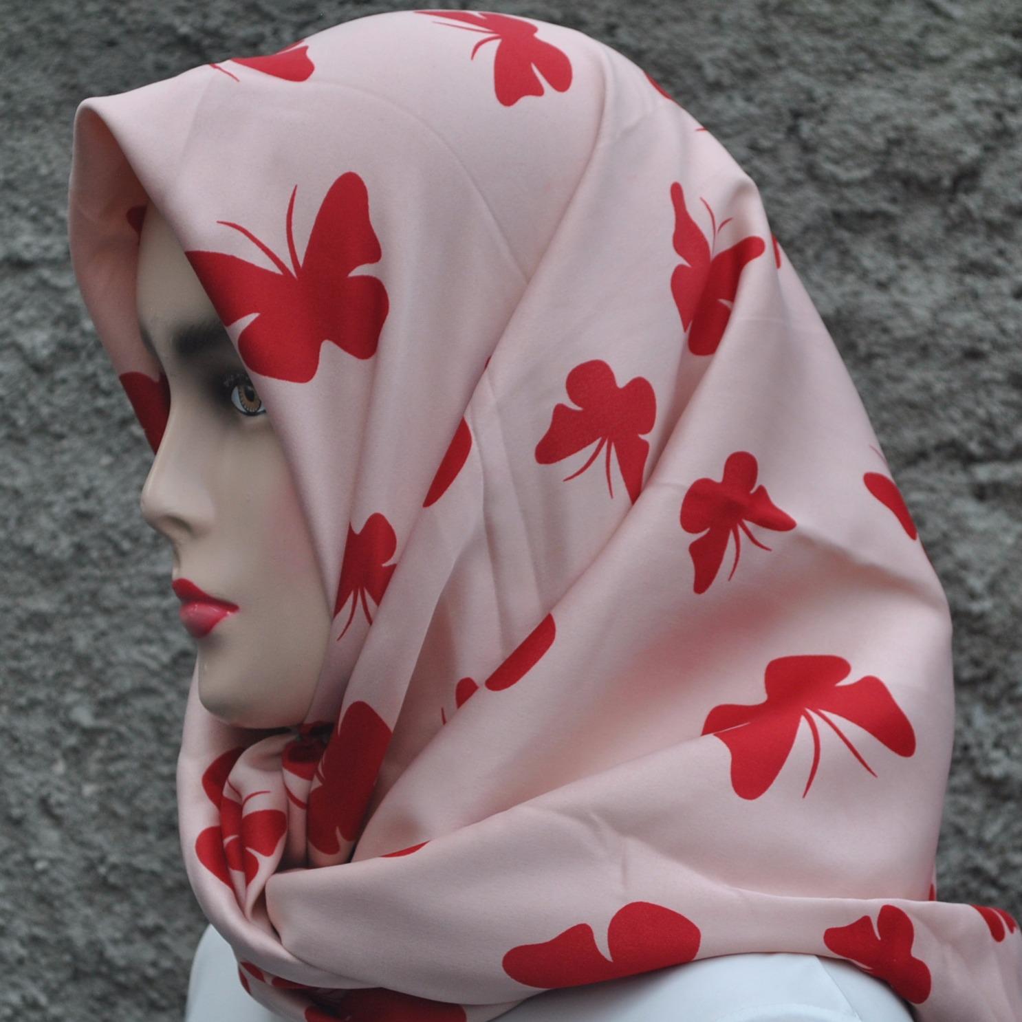 Hijab - Kerudung Segi Empat - Cotton Japan - Zaskia Black / Jilbab  