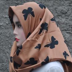 Hijab - Kerudung Segi Empat - Cotton Japan - Zaskia Black / Jilbab