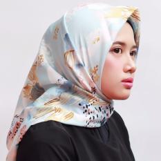 Hijab - Kerudung Segi Empat - Velvet Silk - Askia Blue / Jilbab