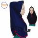 Hijab Musilmah / Khimar / Jilbab/ Kerudung Style Serut Samping List Merah stroper