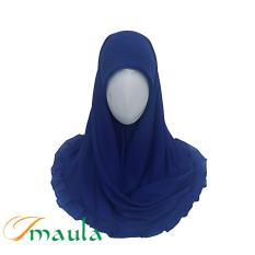 Hijab Maula Jilbab Kerudung Segiempat Rempel Katun - Navy
