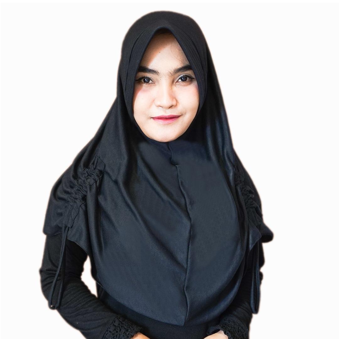 Hijab Najwa PAD/PED Serut Jilbab Instan Kerudung Khimar Instan - Hitam Hijab Najwa PAD/PED Serut Jilbab Instan Kerudung Khimar Instan - Hitam