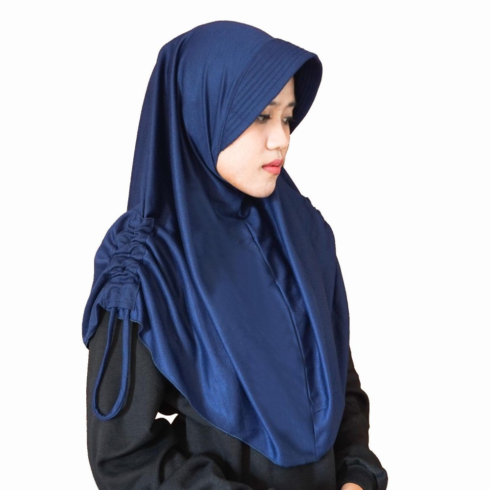 Hijab Najwa PAD/PED Serut Jilbab Instan Kerudung Khimar Instan - Navy/Dongker Hijab Najwa PAD/PED Serut Jilbab Instan Kerudung Khimar Instan - Navy/Dongker