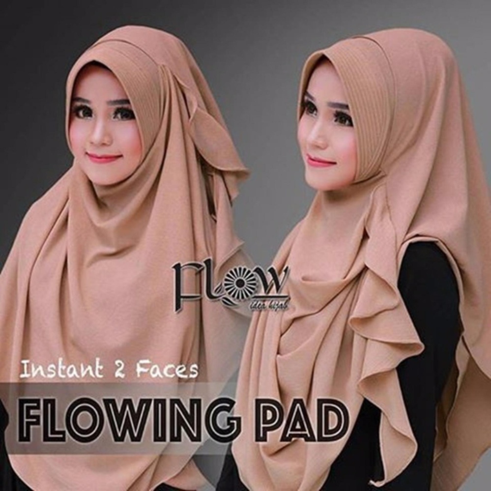 Hijab Pashmina Instan Flowing Pad-Coklat 