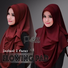 Hijab Pashmina Instan Flowing Pad-Maroon