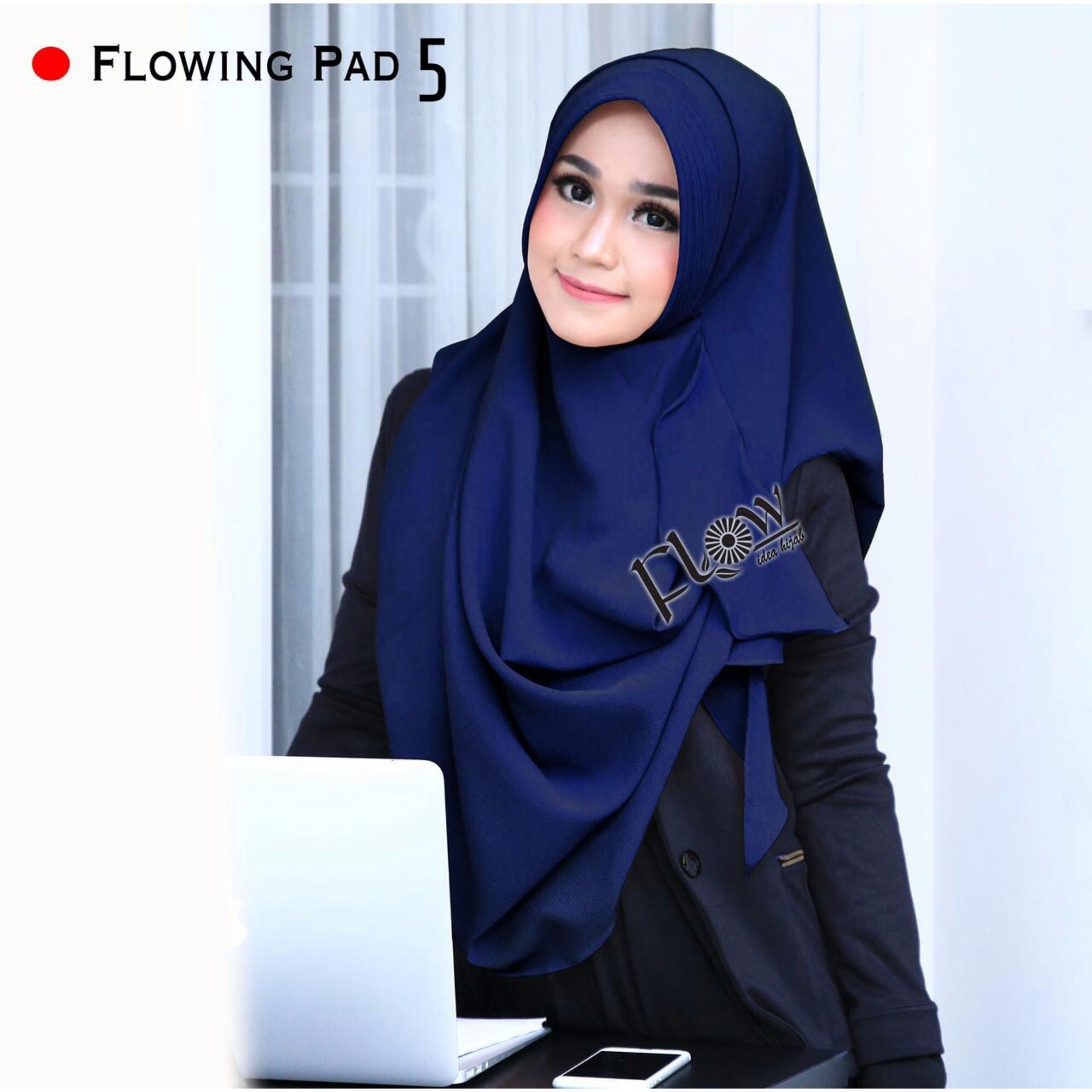 Hijab Pashmina Instan Flowing Pad-Navy