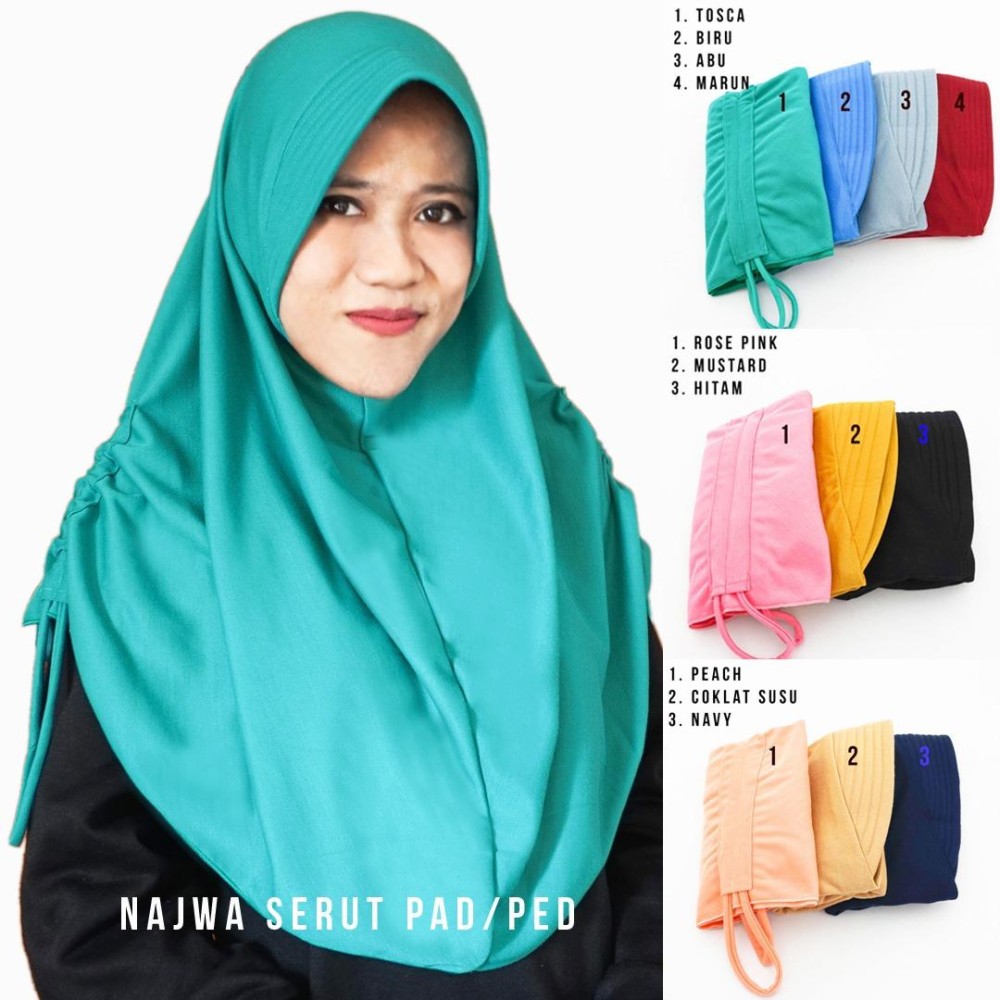 Hijab Ped Serut - Kerudung Jilbab Instan Pad Serut Hijab Instan Khimar Hijab Ped Serut - Kerudung Jilbab Instan Pad Serut Hijab Instan Khimar