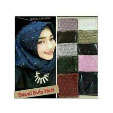 Hijab ruby terbaru - Kerudung Segi Empat - Lynen RUBY BULU BAWAL - Feather Square - Jilbab