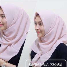 Hijab Segi Empat Ceruti Polos Premium Khaki