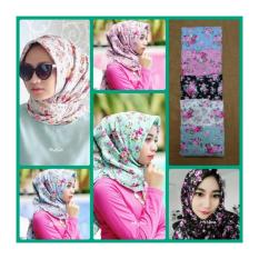 Hijab Segiempat Shabby Chic - Hijau
