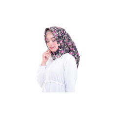 Hijab Segiempat Shabby Chic - Hitam
