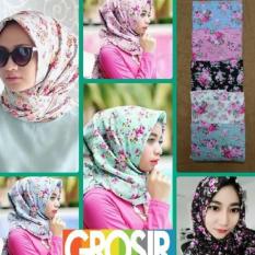 Hijab Segiempat Shabby Chic - Jilbab Instan Shabby Motif Bunga