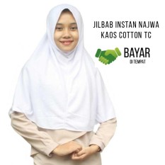 Hijab Sekolah Kerudung Jilbab Hijab Murah Khimar Najwa Instan Murah Grosir Jilbab - Putih