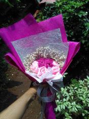 HIJABBASIC Hijab Bouquet Hijab Buket - Wisuda Hand Buket Wedding Graduation Ultah Souvenir Kado Gift