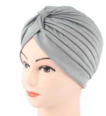Jilbab Fashion Headwear Wanita Sorban Muslim Headwrap Headband Yoga Hat Cap Headbands Black Red Ungu Kuning Blue Gold Silver- INTL