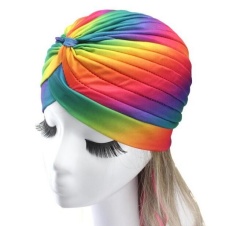 Jilbab Fashion Headwear Wanita Sorban Muslim Headwrap Headband Yoga Hat Cap Headbands Black Red Ungu Kuning Blue Gold Silver- INTL