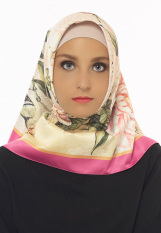 Hijabstore - Angel Lelga Original Scarf 191 - Pink Motif Bunga