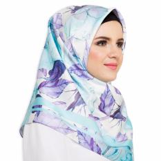 Hijabstore - Angel Lelga Original Scarf AL 096 - Putih Motif Daun