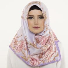 Hijabstore - Angel Lelga Original Scarf AL 157- Purple Pink Floral