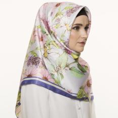 Hijabstore - Angel Lelga Original Scarf AL 244 - Grey Graphic Floral