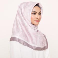 Hijabstore - Moshaict By Itang Yunasz AL 275 - Brown Pastel Leaves Pattern