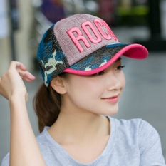 Topi Baseball Musim Panas Topi Model Biasa Pria Dan Wanita Korea Fashion Style Pelindung Terik Matahari (Merah muda)
