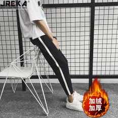 Hip Hop Memiliki Musim Dingin Laki-laki Celana Korea Fashion Style Kasual Celana Slim Hangat Celana (Tambah Beludru Batang Tunggal)