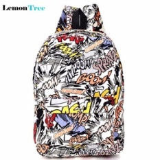 Hippie Facebook Kanvas Ransel Mahasiswa Sekolah Tas Kartun MC Cetak Rucksack Travel Pack Graffiti Bolsa Mochila-Intl