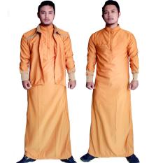Hisan Jubah HGR01 Gamis Pria Rompi Fatir - Mustard