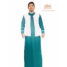 Hisan Jubah HGR02 Model Rompi Eksklusif - Hijau