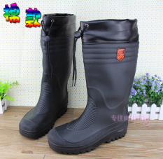 Hitam Ukuran Besar Pria Lokomotif Overshoes Ukuran Panjang Sepatu Boots Hujan (Hitam)