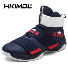 HKIMDL Pria/Wanita Kinerja Olahraga Basket Sepatu Bernapas Ringan Sneakers Merah-Intl