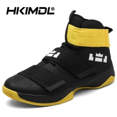 HKIMDL Pria/Wanita Kinerja Olahraga Basket Sepatu Bernapas Ringan Sneakers Kuning-Intl