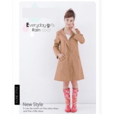 HKS Mantel Model Fashion Jepang Jas Hujan WPC Jaket Dewasa Breathablewaterproof Yu Lama Pi Wanita Wave Titik Bernapas Panjang Bagian (Khaki (Ukuran Cocok untuk Semua)) -Intl