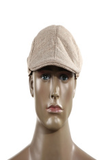 HKS Topi Balap Runcing Topi Datar Baret Country Golf Newsboy (Khaki)-Intl
