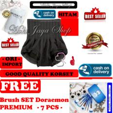 HOKI COD - Munafie Slim Pant Celana Korset - All Size - Hitam + Gratis Beautylover 7 Pcs Kitty Mini Makeup Brush Set - Model Brush Set DORAEMON - BLUE - Limited Edition