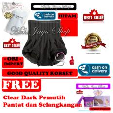 HOKI COD - Munafie Slim Pant Celana Korset - All Size - Hitam + Gratis Chomnita Clear Dark Pemutih Bokong, Pantat , Selangkangan, Stretch Mark Original Thailand Quality Import