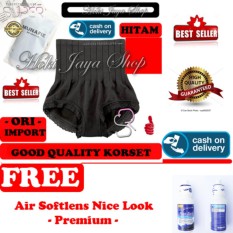 HOKI COD - Munafie Slim Pant Celana Korset - All Size - Hitam + Gratis Nice Look Cairan Air Softlens 60ml Untuk Cuci Cairan Air Soflen Cairan Nicelook - Cairan Air Soflens - 1 Pcs